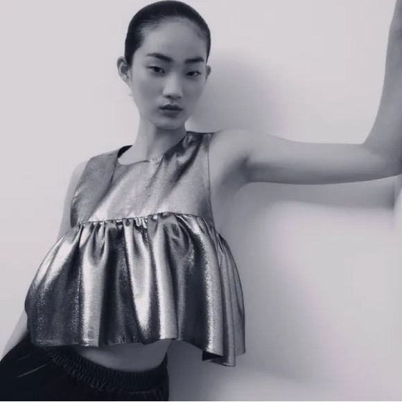 Zara Shimmery Ruffled Top - Picture 4 of 8